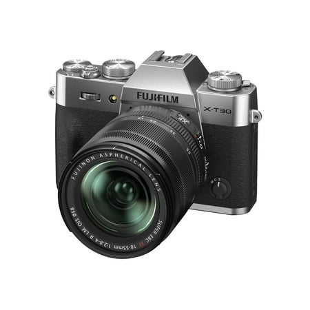 Fujifilm X Series X-T30 II - Digital camera - mirrorless - 26.1 MP - APS-C - 4K / 30 fps - 3x optical zoom - Fujinon XF 18-55mm R LM OIS lens - Wi-Fi, Bluetooth - silver