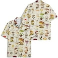 thumbnail image 3 of Vintage Mushroom Hawaiian Shirt For Men Retro 80s 90s Mushroom Shirt Casual Mens Hawaiian Shirts Short Sleeve Button Down Men, 3 of 7