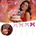 thumbnail image 1 of Insert Sign 8-Piece Rose Red Bow Hair Clips Cupcake Toppers and Cake Picks for Birthday Wedding Party Decorations Rkxzt, 1 of 9