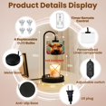 thumbnail image 5 of Candle Warmer Lamp with Timer, Highland Cow Rustic Brown Farm Watercolor Fluffy Long Non-slip Wireless Remote Control Wax Melts Warmer with 4 Bulbs for Home Office Dorm, Birthday Gifts for Women, 5 of 7