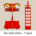thumbnail image 3 of Bearachild Paquete rojo plegable de papel, reemplazo portátil, patrón de animales de dibujos animados, 6 ranuras, paquetes de Año Nuevo Lunar de estilo Kits de decoración para fiestas Tipo 2 Bearachild HA075315-02, 3 of 6
