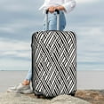 thumbnail image 4 of Uemuo Black White Stripes Printed Washable Luggage Cover - Fashion Suitcase Protector Fits 18-32 Inch Luggage -Small, 4 of 9