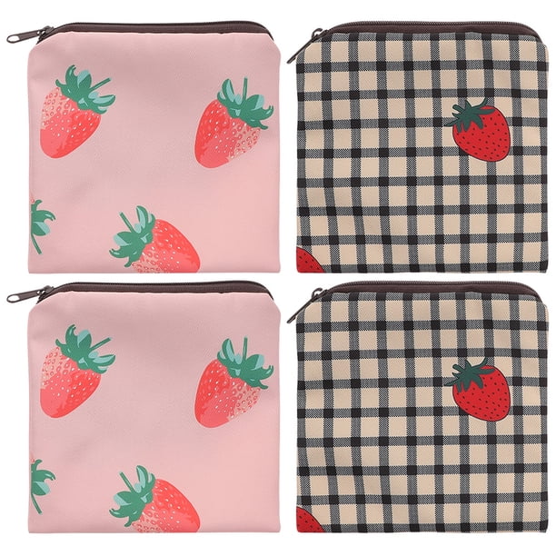 Bolsa para guardar toallas sanitarias (4 unidades) con cremallera para la primera menstruación de niñas.