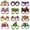 C, variant on HCTSHG Halloween Eyeglasses 6/12 Pcs Novelty Toy Glasses Cosplay Halloween Party Funny Glitter Funny Party Decorations for Glasses Pumpkin Spider Web Ghost Bat Hat Skull Eyeball Eyewear ﻿
