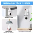 thumbnail image 3 of Cámara Vigilancia Wifi Foco Hd 360º Exterior/interior+socket Color Blanco Lawuto, 3 of 8