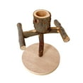 thumbnail image 1 of Soporte de entrenamiento para pájaros, juguete de percha de madera, juguetes interactivos sólidos, juguete práctico para comer, soporte para loros, 1 of 9