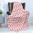 thumbnail image 4 of Hearts Soft Flannel Fleece Throw Blanket, Shapes out of Circles Dots Romantic Theme Valentines Day Feels Couple Love, Cozy Plush for Indoor and Outdoor Use, 50" x 60", Blush Pastel Pink, by Ambesonne, 4 of 5
