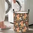 thumbnail image 5 of Lsque Squirrel Mushroom Yellow Flower Pattern Laundry Hamper Basket, Tall Woven Rope Hamper Basket for Clothes, Lightweight Storage Basket, Collapsible Waterproof-Small, 5 of 6
