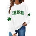 thumbnail image 2 of Besolor Chandail en Molleton pour Femmes St Patricks Day Trèfle Imprimé Manches Longues Pull Décontracté Col Rond Graphique, 2 of 5