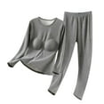 thumbnail image 2 of Elvqul Long Sleeve Tops for Women Shirts Dark Gray Base Underwear Crewneck Womens Tops Thermal, 2 of 3