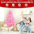 thumbnail image 3 of VIBESPARK 6ft Pink Christmas Tree Artificial Full Fir Tree Seasonal Holiday Decoration w/ 700 Branch Tips, Foldable Stand, 3 of 10