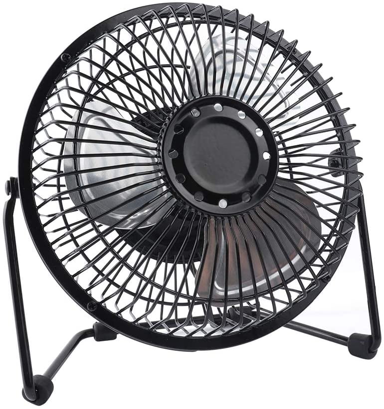 Mini Desk Fan 6 Portable 360 Rotation Metal Small Low Noise Personal Usb For Bedromm And Office Powered Computer Laptop Com Mini Desk Fan 6 Portable 360, Very Small Desk Fan Kmart