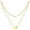 Gold-O, variant on Initial Necklace for Women, Layered 14K Gold/Platinum Plated Tiny A-Z Letter Pendant Necklaces, 14" Bead Chain + 16" Heart Initial Necklaces Waterproof Personalized Monogram Name Jewelry Gifts