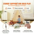 thumbnail image 6 of KFFKFF Kids Play Tent Teepee Tent for Kids Foldable Toddler Tent with Mat and Bag, 6 of 9