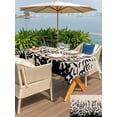 thumbnail image 4 of Outdoor Tablecloth with Umbrella Hole and Zipper, Halloween Rectangle Table Cloth 52x70 Inch Waterproof Tablecloth, Beige Rustic Horror Bat Spooky Halloween Picnic Table Cover for Patio Camping, 4 of 7