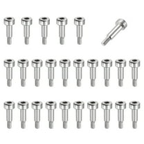 26 Pcs 304 Stainless Steel Shoulder Bolt 4mm Shoulder Dia 6mm Shoulder Length M3x0.5 Thread Hex Socket Shoulder Bolts for Hydraulic Injection Molding Machinery Industries