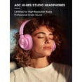 thumbnail image 2 of Auriculares AOC Bluetooth para colocar sobre las orejas, monitor DJ, color rosa, 2 of 8