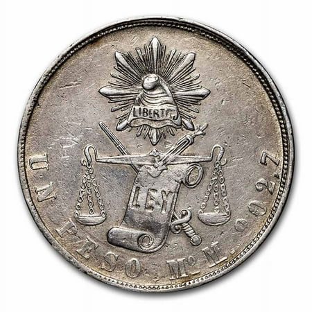 1869-1873 Mexico Silver Peso Avg Circ