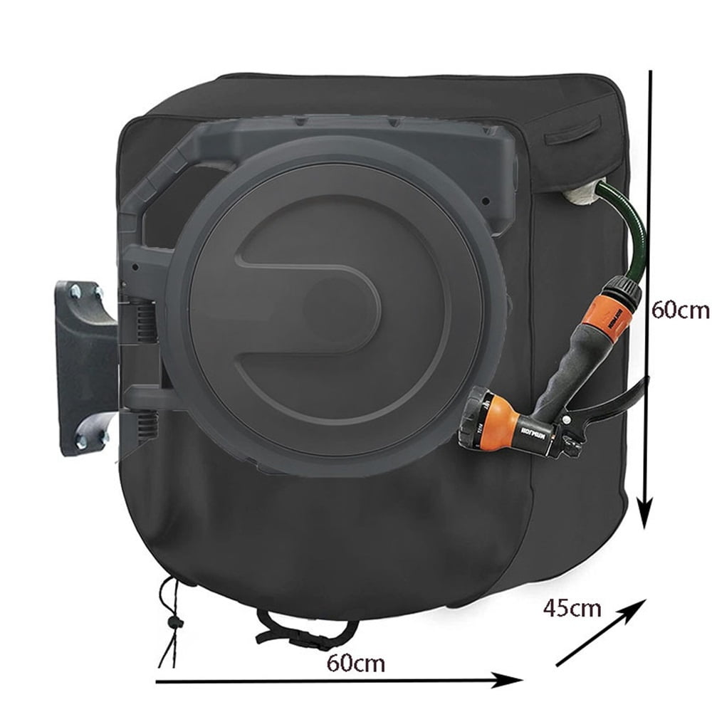 yl-YANG Garden Hose Reel Cover Protective Cover Sun Protection Lightweight, Waterproof Portable Retractable Garden Hose and Reel(60*45*60cm)