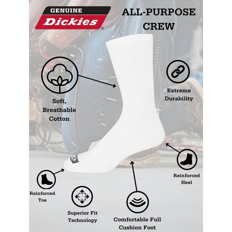 Dickies Men's Crew Work Socks, 12-Pack photo 5