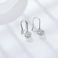 thumbnail image 5 of Dangle Drop Earrings for Women 0.5 to 1 Carat D Color VVS1 Moissanite Earrings S925 Sterling Silver Snowflake Dangle Earrings for Women Birthday Gift with Certificate, 5 of 7