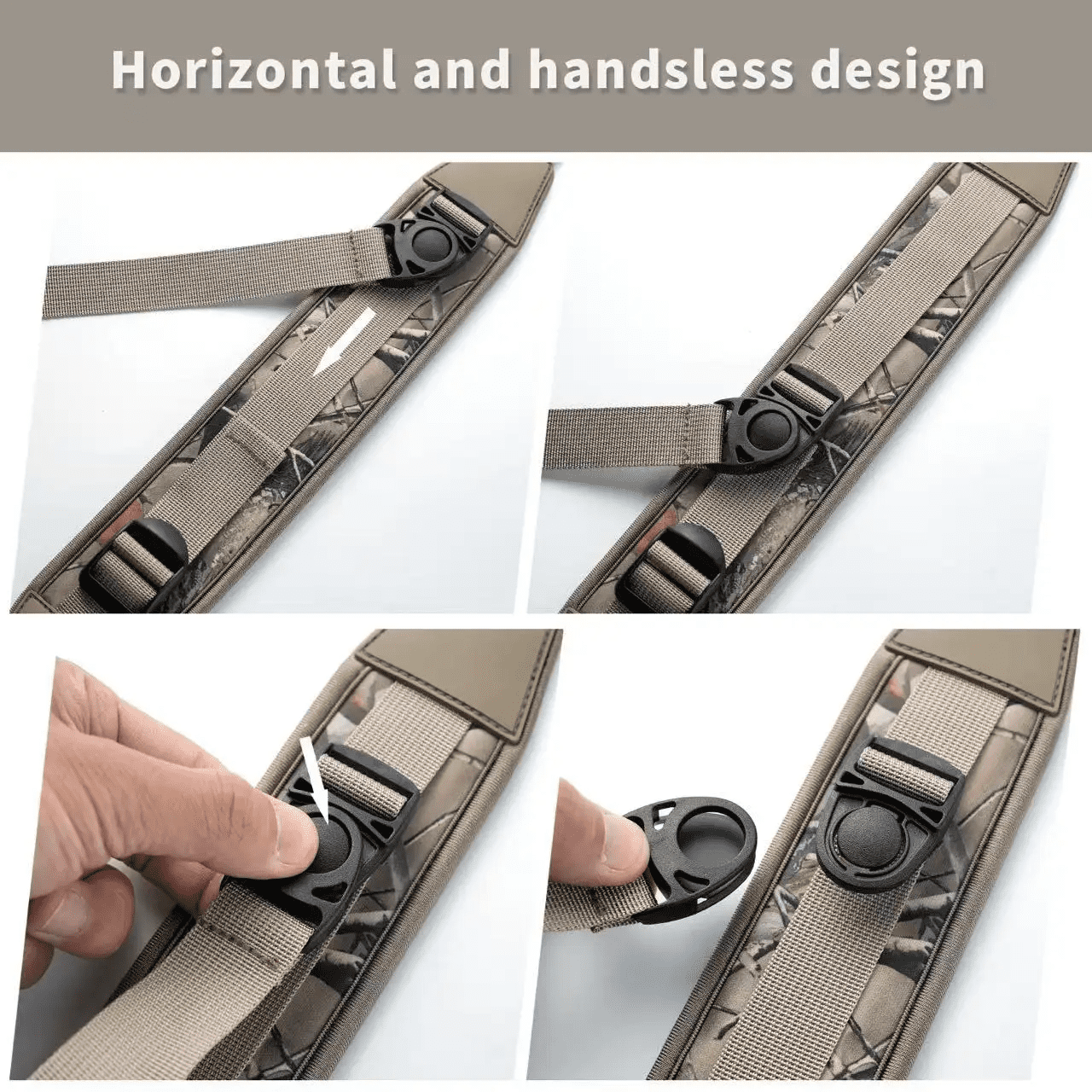 Camouflage Sling for Hunting, 3-Point Quick Release Adjustable Gun Sling, 1" Padded Shoulder Strap with Metal Swivels,  22-53 inch (55-134cm)