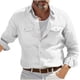 thumbnail image 2 of pstuiky camisas de manga larga para hombre, Camisa/top de manga larga con solapa de lino y color liso para hombre salir tops xxl, 2 of 6