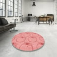 thumbnail image 3 of Ahgly Company Indoor Square Patterned Pastel Pink Area Rugs, 5' Square, 3 of 6