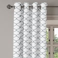 thumbnail image 2 of Ambesonne Antique Grommet Curtain, Curvy Wavy Shapes, 50" x 96", Slate Blue and White, 2 of 6