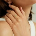 thumbnail image 3 of Gold Birthstone Rings for Women Non Tarnish Gold Stackable Ring Dainty 14K Gold Plated Baguette CZ Emerald Green Gemstone Ring Personalized Jewelry Gift for Birthday Size 4-10, 3 of 7