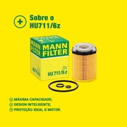 Mann-Hummel HU 711/6 Z - Oil Filter Element - Metal Free Fits select: 2018-2022 MERCEDES-BENZ GLC, 2015-2021 MERCEDES-BENZ C