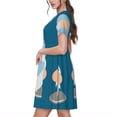 thumbnail image 2 of Balery Nurse Doctor Gnomes Vestidos sueltos de manga corta para mujer, vestidos de verano 2025, vestidos casuales de corte A con vuelo., 2 of 6