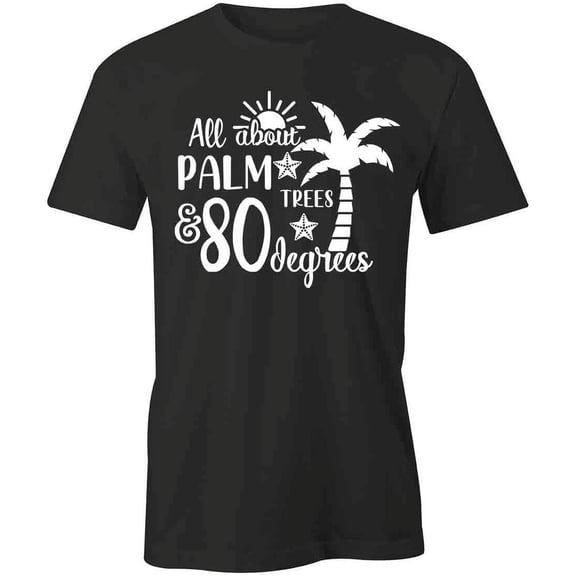 80 Degrees T-Shirt | Cool Summertime Black Tee Gift