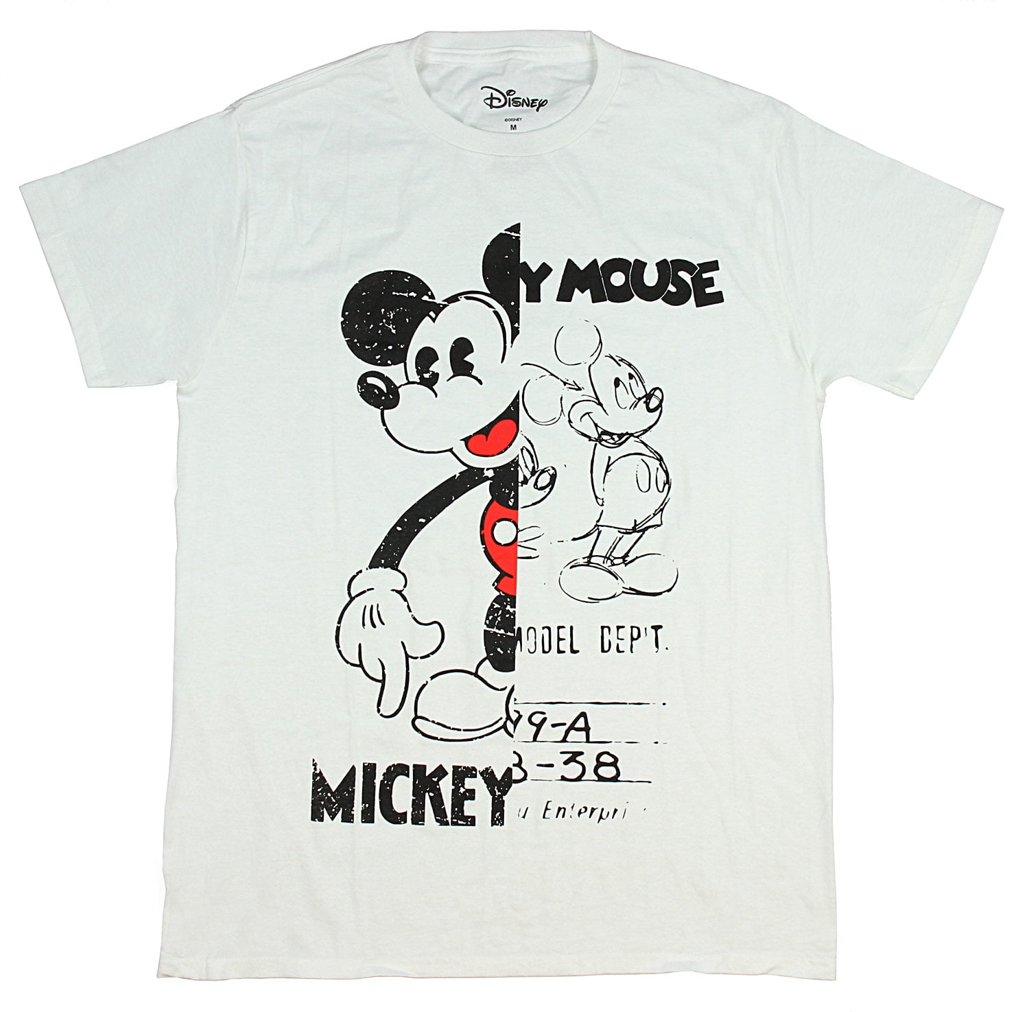 Hybrid Apparel - Disney Men's Mickey Mouse Vintage Half And Half Desig...