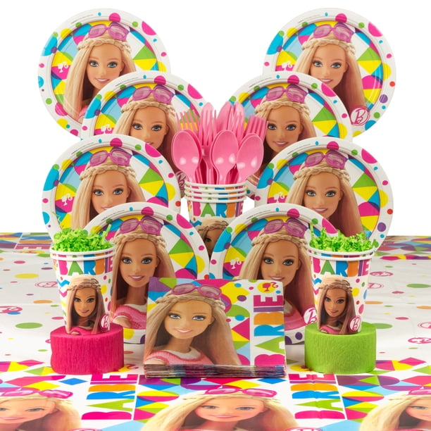Barbie Sparkle Birthday Party Deluxe Tableware Kit (serves