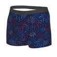 thumbnail image 2 of Daiia Blue Firework Men's Underwear Boxer Briefs, Cotton Stretch Moisture-Wicking Underwear-X-Large, 2 of 9
