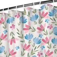 thumbnail image 3 of Watercolor Romantic Floral Shower Curtain – Botanical Rose and Peony Print, 72x72 Inches, 3 of 5