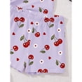 thumbnail image 4 of Grblisyd Girl's Summer Outfits Cute Fruit Print Short Sleeve Crew Neck T Shirt and Elastic Waist Mini Shorts Clothing Set, 4 of 5