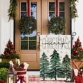 thumbnail image 7 of Merry Christmas Garden Flag 12x18 Inch Double Sided for Outside Welcome Small Burlap Pine Trees Green Holiday Yard Flag CF1277-12, 7 of 7