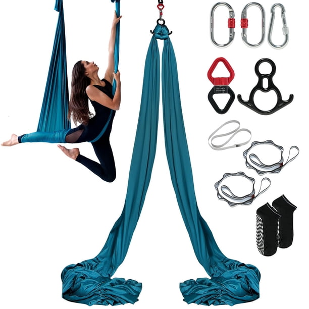 Kit de hamacas aéreas para yoga y seda Aerial Silk & Yoga Swing VEVOR de 8 m