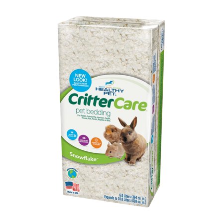 Critter Care Snowflake Bedding for Small Animals, 10L
