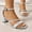 Silver, variant on Under $15 Sandals Women, Xunlbb Women's Fashion Casual One-Strap Spring And Summer New Breathable Thick-Heeled Sandals(Gold,35)