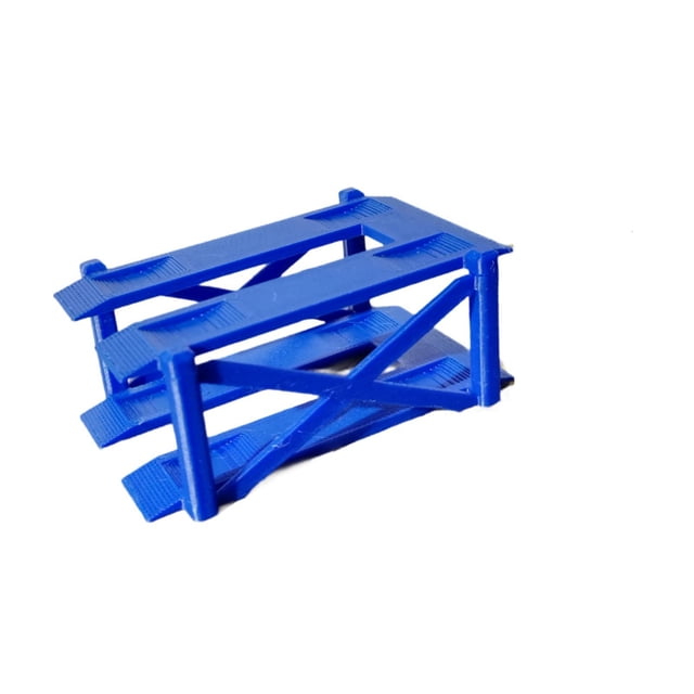 arctrm 1/64 Scale Vehicle Display Stand Miniature Parking Lot Sand Table Realistic Simulation Micro Landscape Garage Display Diorama 2 Layer Blue