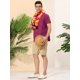 thumbnail image 4 of Lars Amadeus Camisas de lino para hombre, manga corta, cuello de punto, color sólido, camisa de verano con bolsillo borgo?a L Unique Bargains Camisas, 4 of 6