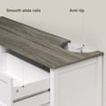 thumbnail image 5 of Lofka Farmhouse 6-Drawer Dresser - Rustic Wooden Bedroom Storage Chest with Deep Drawers, Modern Metal Handles, Wall Anchors, Perfect for Bedroom, Living Room & Entryway, Gray, 5 of 12