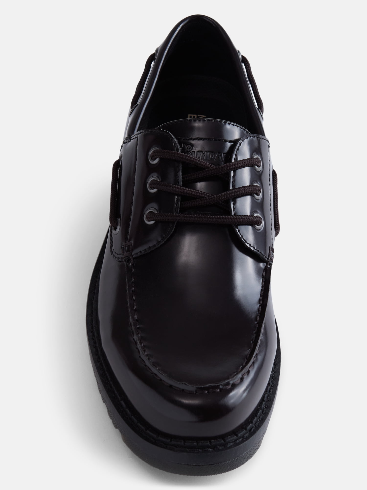No Boundaries Men's Faux Leather Chunky Boater Shoes