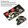 thumbnail image 4 of SaniMore for Samsung Galaxy S23 6.1" 2023 Wallet Case, Color Painting Pattern with Kickstand Card Slots Detachable Wrist Strap Girls Women PU Leather Case Magnetic Clasp for S23, ed Flowers, 4 of 8
