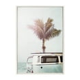 thumbnail image 2 of Kate and Laurel Sylvie Blue Beach Van Framed Canvas Wall Art by Amy Peterson Art Studio, 23x33 White, Soft Coastal Ocean Beach Art for Wall, 2 of 6