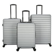 Protege Vacationer 20-inch Carry-on Expandable Hardside Luggage With 360-Spinner Wheels and Divider Pockets, Silver