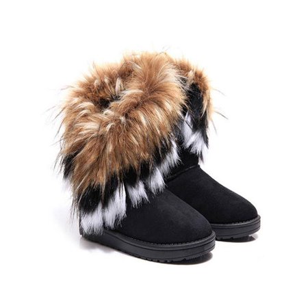 - Meigar Women Winter Snow Boots Ankle Boots Warm Fur Lady Shoes